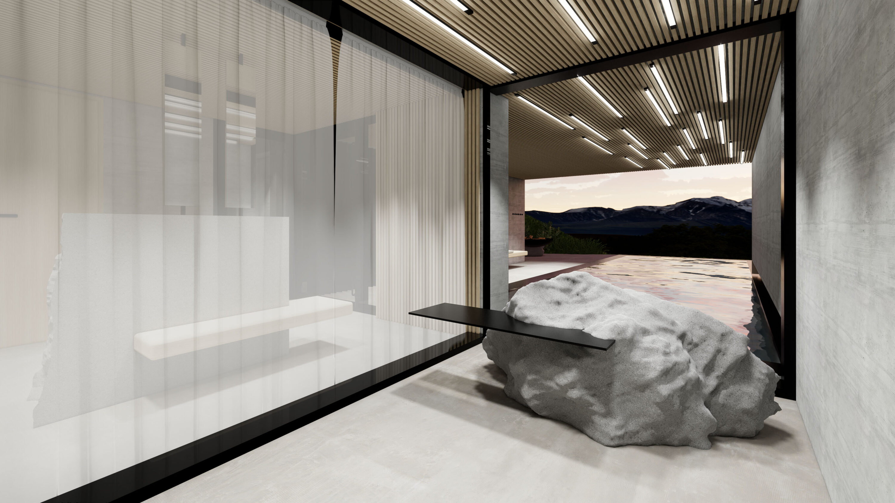 Gang_verbindet Architektur und Design im Haus Jausern